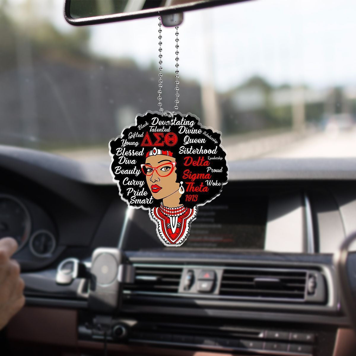 Sorority Ornament – Delta Sigma Theta Queen Car Hanging Ornament