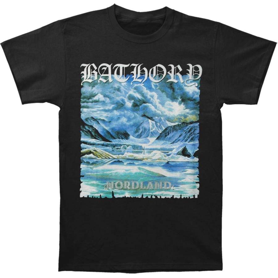 Bathory Men’S Nordland T Shirt Black Fashion O-Neck Short Sleeved T-Shirts Summer Funny Loose Tee Shirt For Men