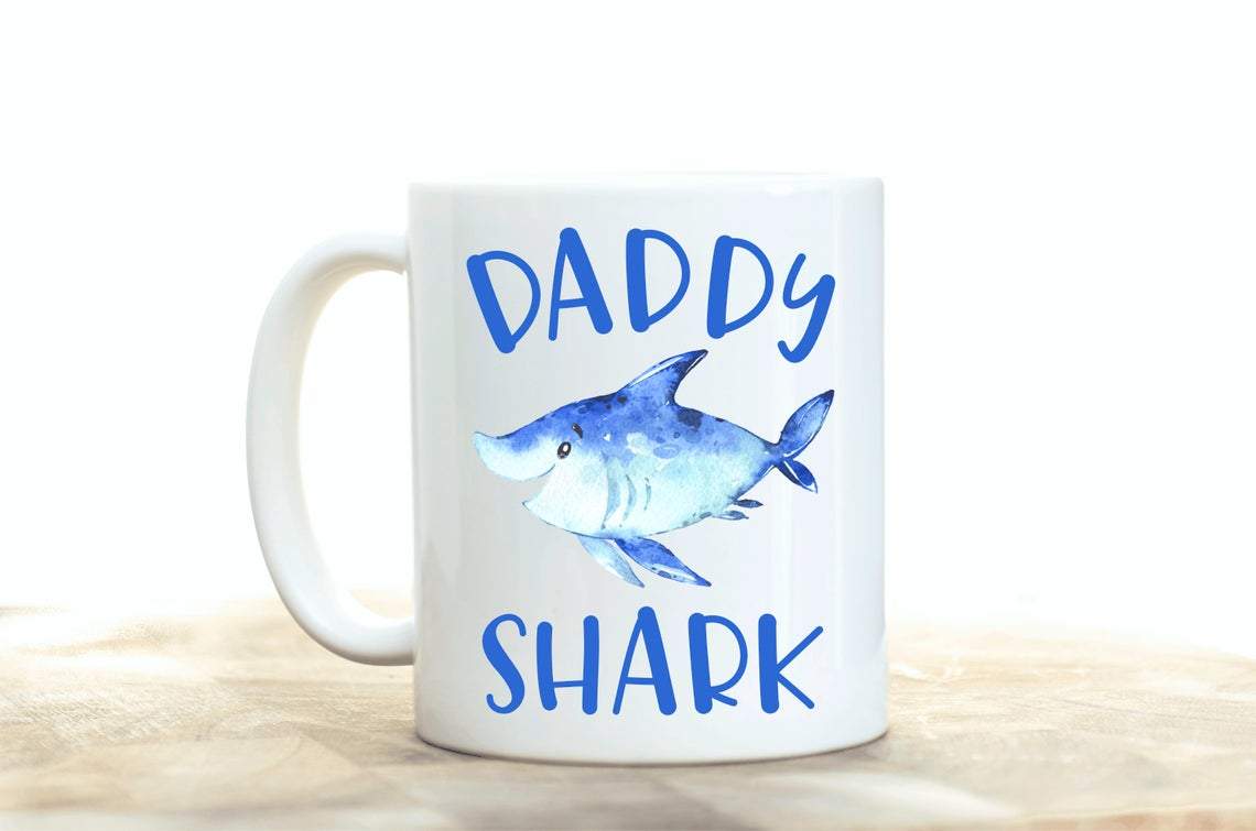 Daddy Shark Coffee White Mug, Gift Father’S Day