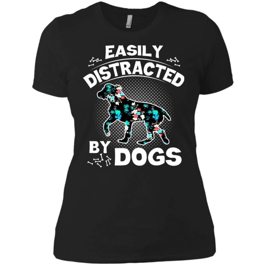 AGR Easily Distracted By Dogs Shirt Ladies’ Boyfriend