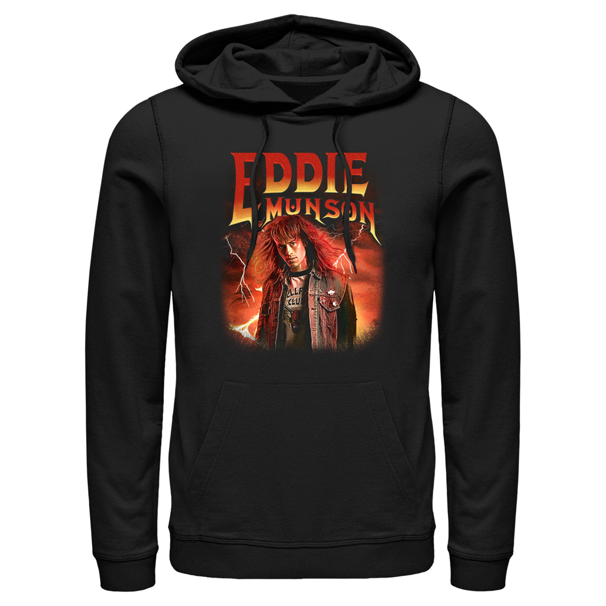 Men’S Stranger Things Eddie Munson Metalhead Pull Over Hoodie