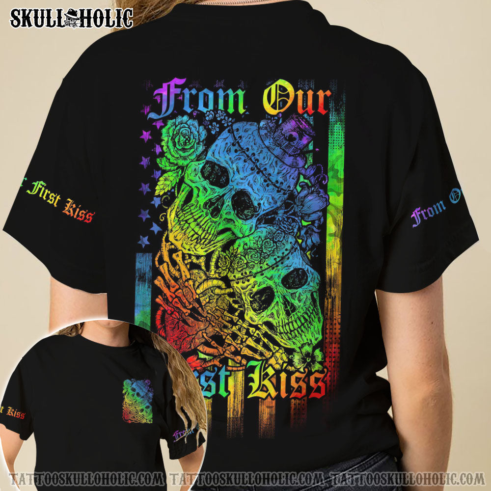 Couple Skull First Kiss Rainbow All Over Print – Tlno0601222Ha