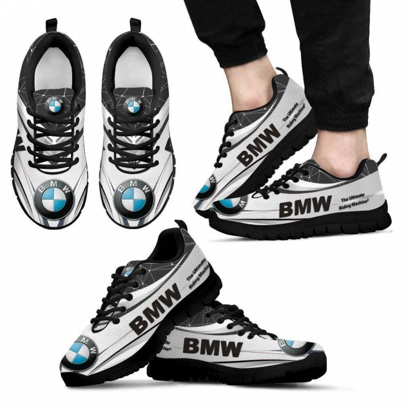 3D Printed BMW Motorrad- NCT Sneakers Ver1 For Men & Women (White-Grey)