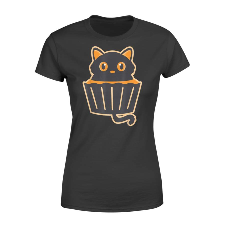 Cute Black Cat Halloween Tee Pie Funny kitten Men Women Kids – Premium Women’s T-shirt