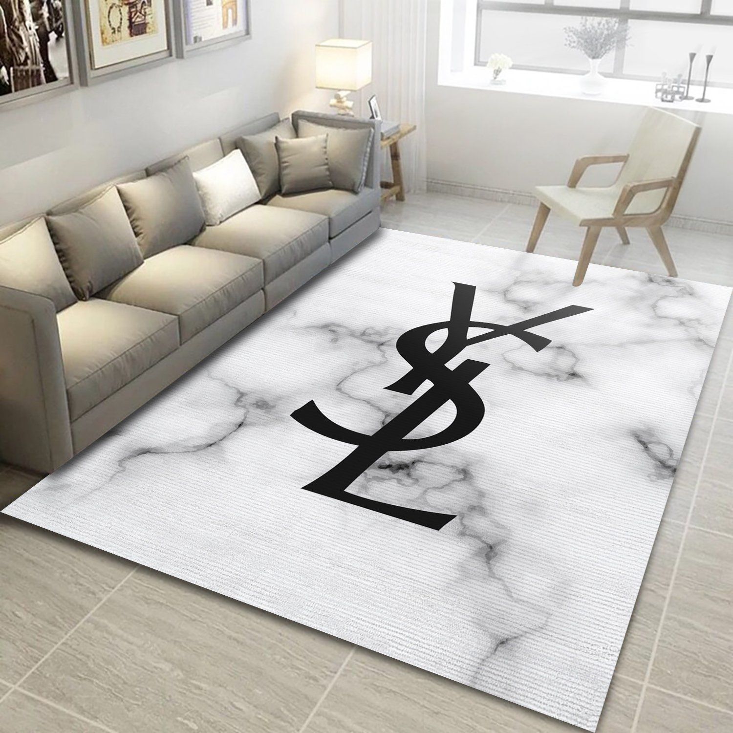 Ysl Yves Saint Laurent Rug Living Room Rug  Floor Home Decor