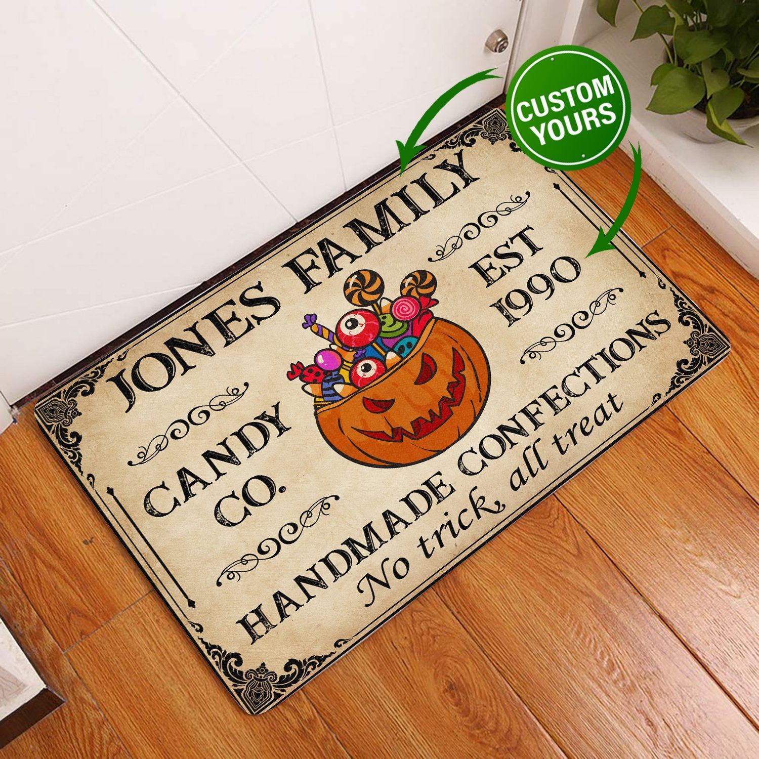 Handmade Confections Personalized All Over Printing Doormat Pre2055