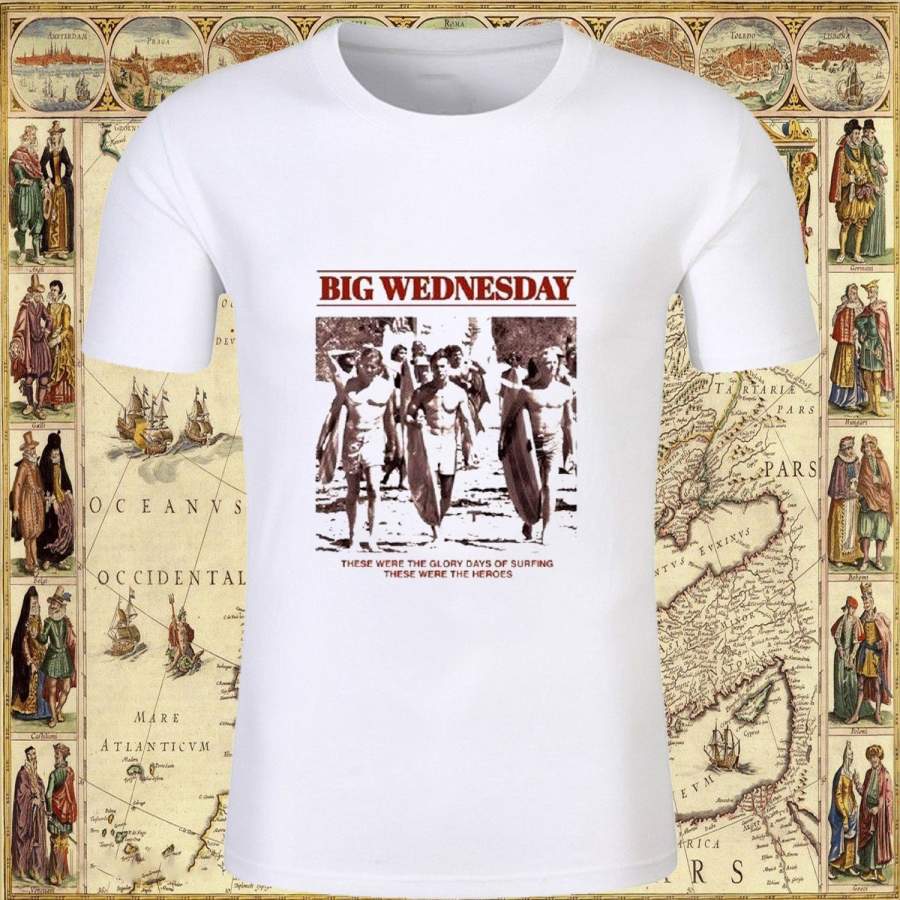 Vintage Classic Ins Design Big Wednesday Poster Surfing 70s Endless Summer Beach Retro T Shirt