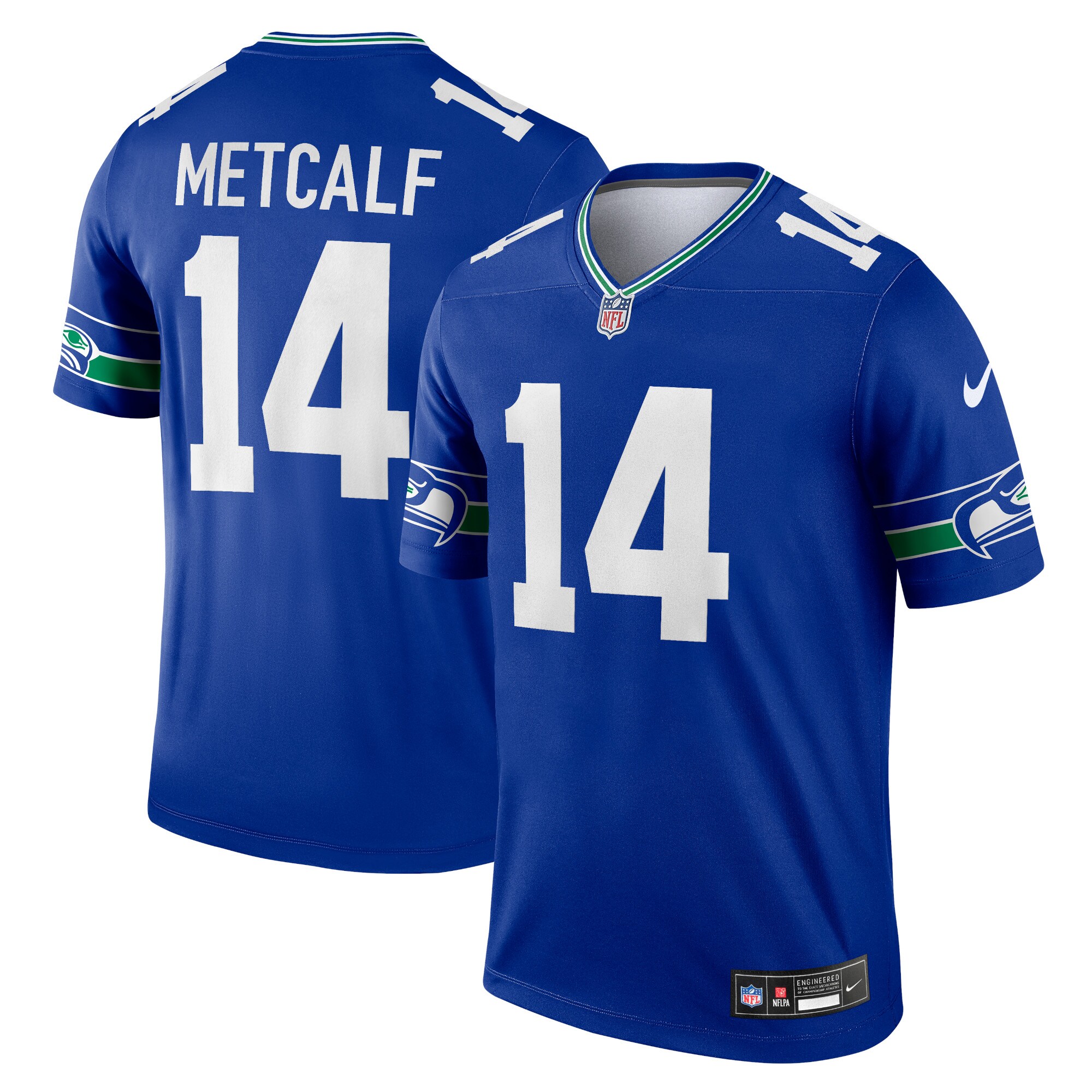 Men’s Seattle Seahawks DK Metcalf Royal Throwback Legend Player Jersey