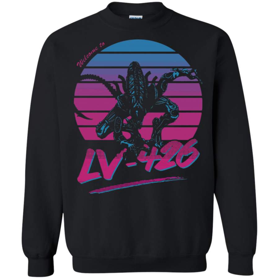 AGR Welcome To Aliens LV426 Xenomorph Retro Style Sweatshirt