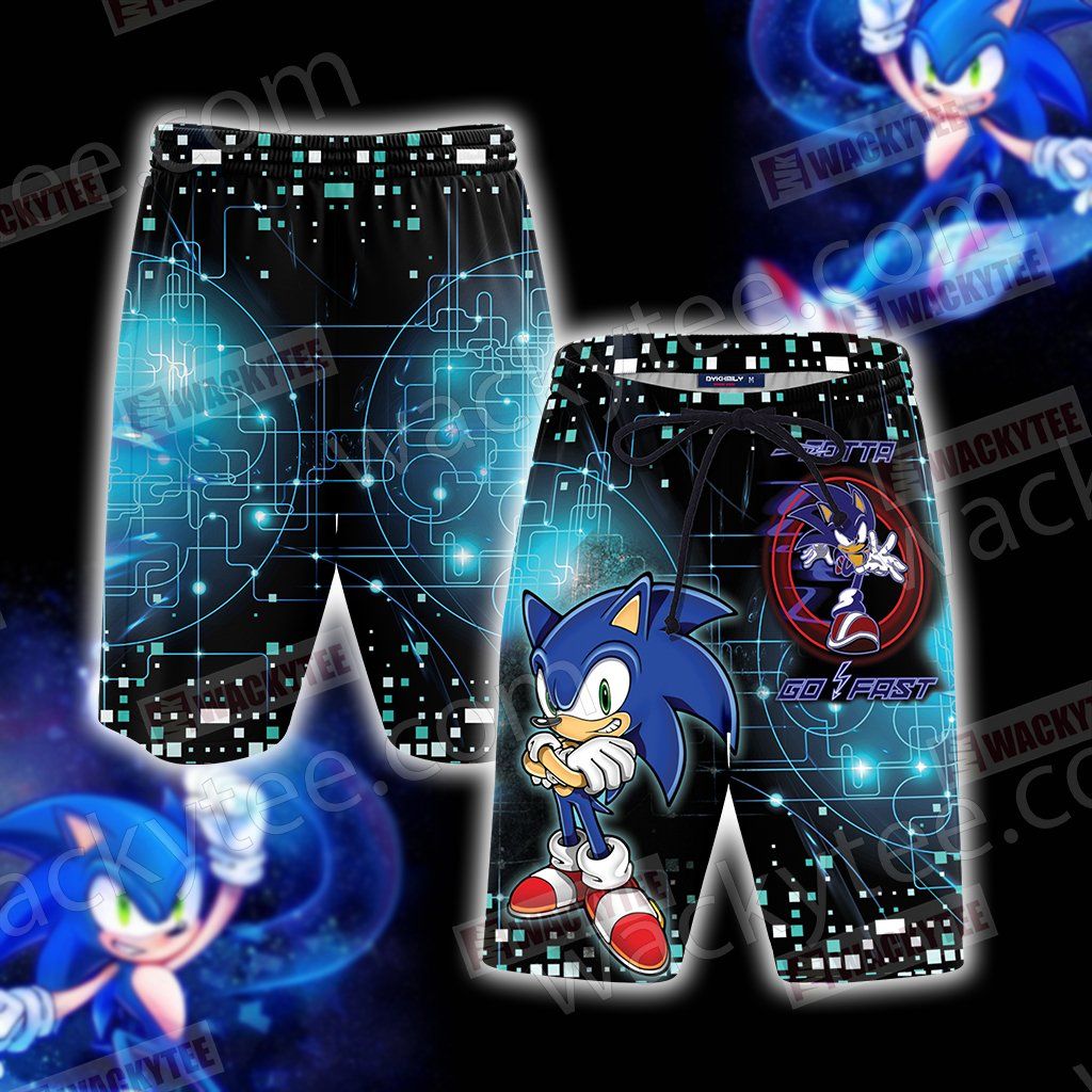 Sonic The Hedgehog 3D Beach Shorts