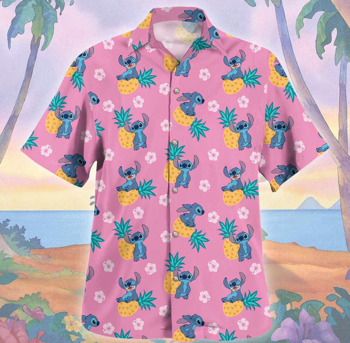 St Pink Pattern Hawaii Shirt