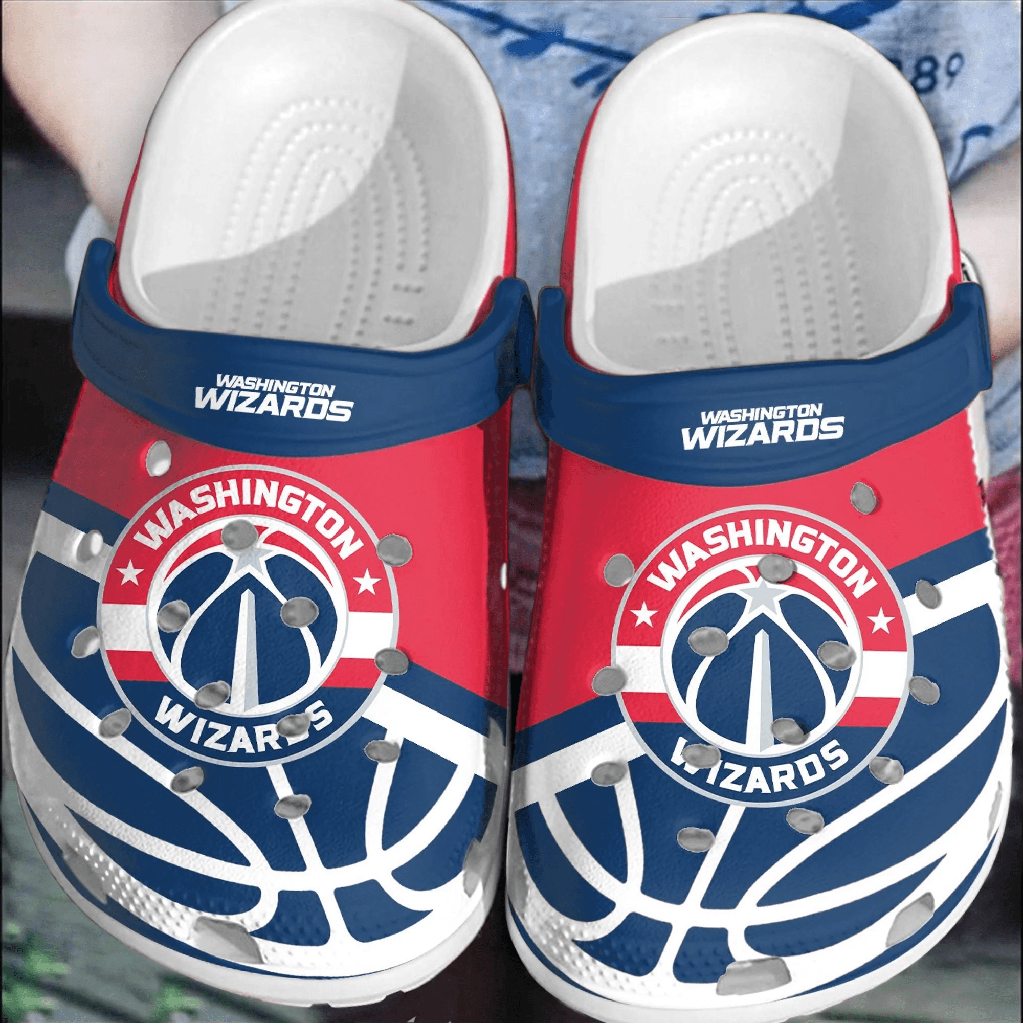 Washington Wizards Basketball Clogs Crocband Shoes Crocss Comfortable For Men Women