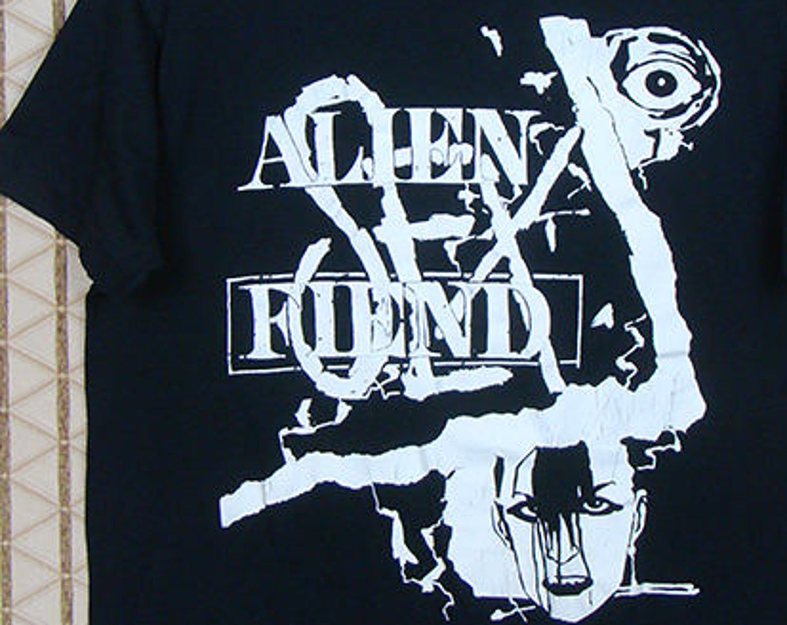 Alien Sex Fiend On Screen Stars Vintage Rare T Shirt Black T 1980s Goth Gothic Nik Fiend Horror 