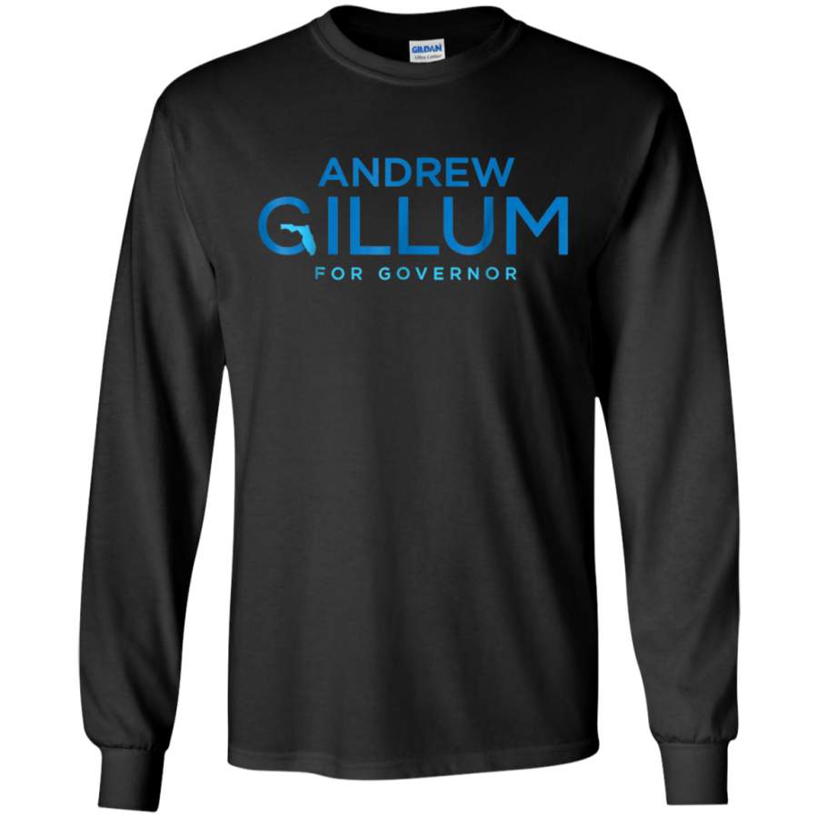 AGR Andrew Gillum For Governor Florida blue Long T-shirt