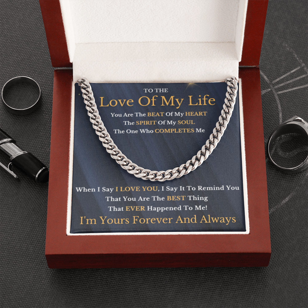 To The Love Of Your Life * Your Husband * Perfect Gift * Gorgeous Cuban Link Chain Necklace *  Valentine’S Free Shipping Today Only!