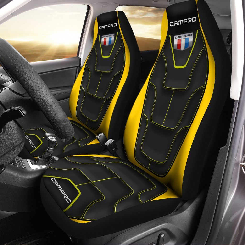 Chevrolet Camaro Ttt-Ha Car Seat Cover (Set Of 2) Ver 1 (Yellow)