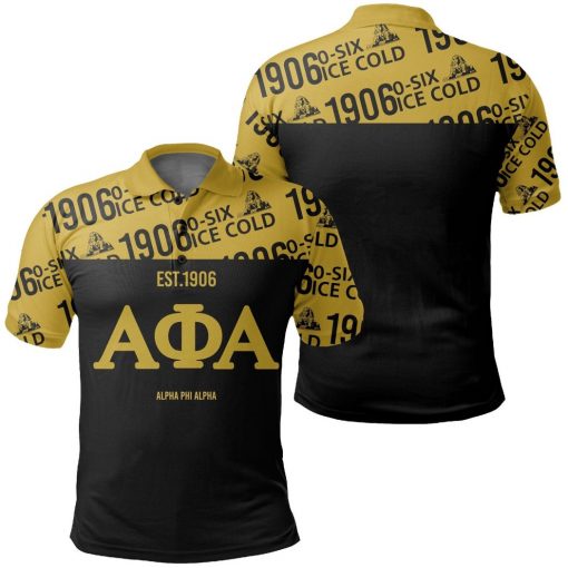 Alpha Phi Alpha Est 1906 O-Six Ice Cold Apa Greek Letters Polo Shirt