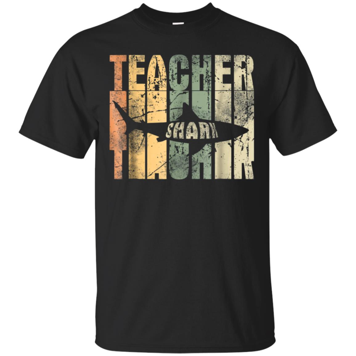 Vintage Teacher Shark T-Shirt Funny Shark Shirt