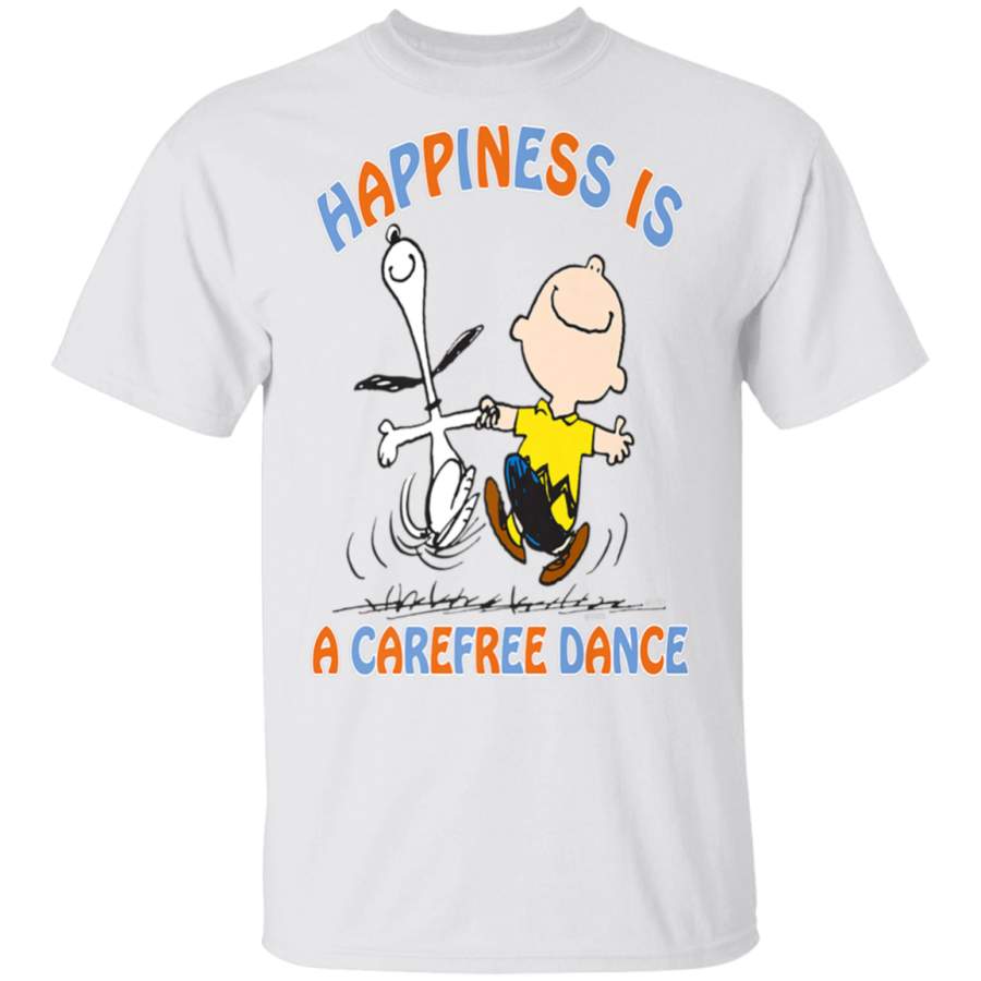 Peanuts Snoopy Charlie Brown Happiness is a Carefree Dance T-Shirt