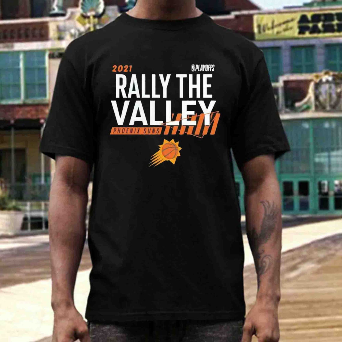 2021 Phoenix Suns N.B.A Playoffs Rally The Valley Black T Shirt, Gift For Men