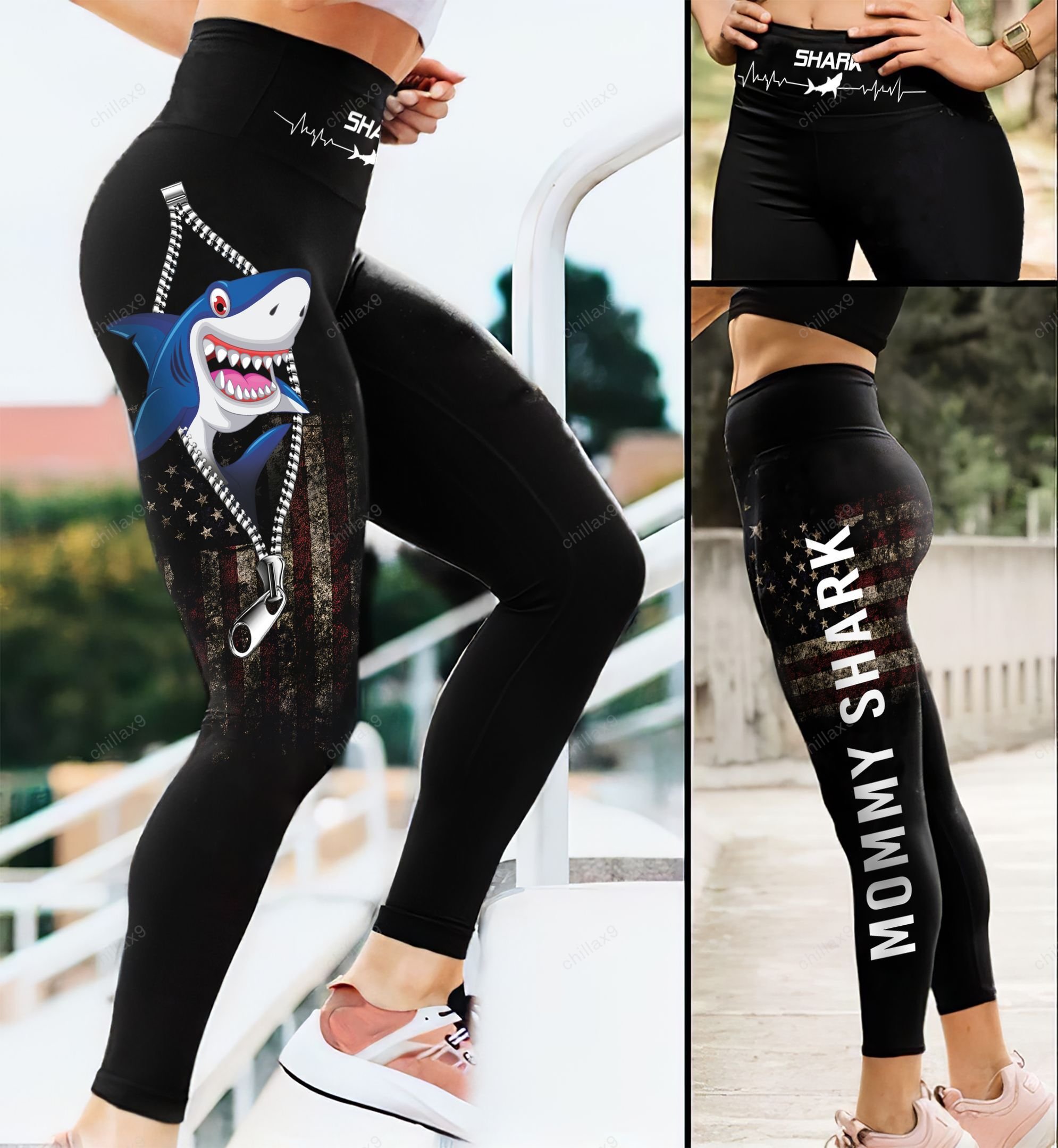 Shark mama 4 Leggings