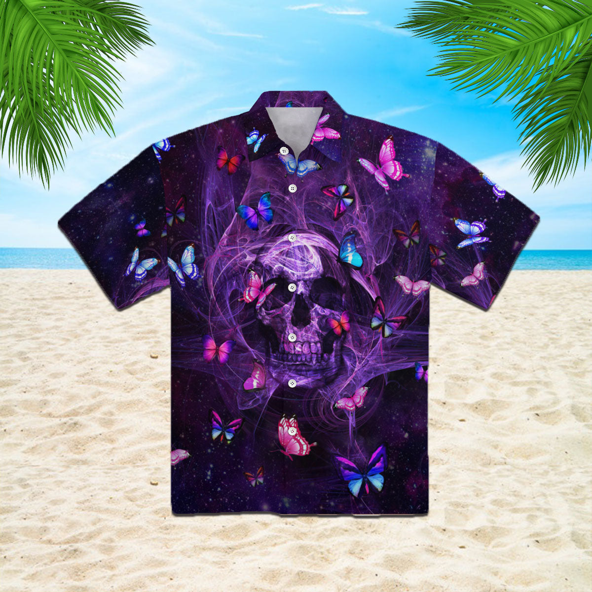 Skull Purple Hawaii Shirt For Men Women Ha17117