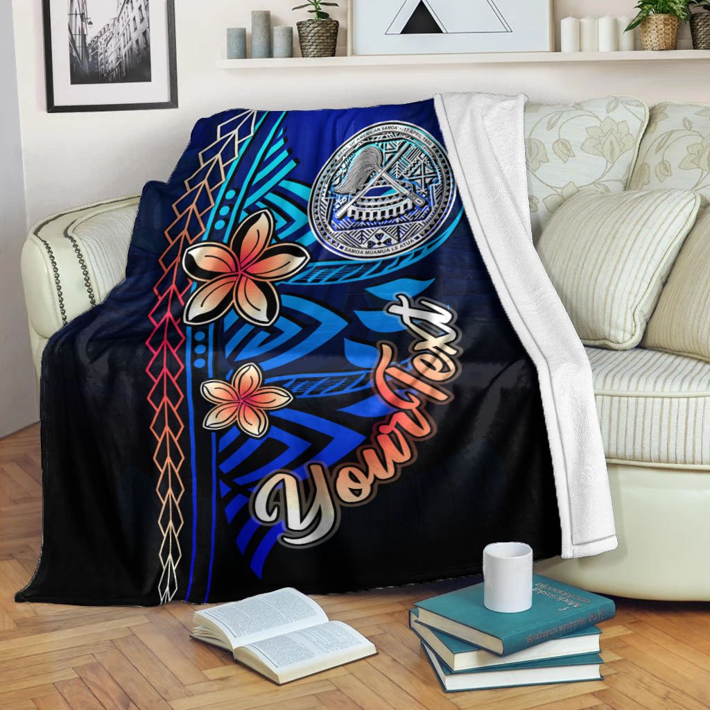 American Samoa Custom Personalised Premium Blanket – Vintage Tribal Mountain – BN11