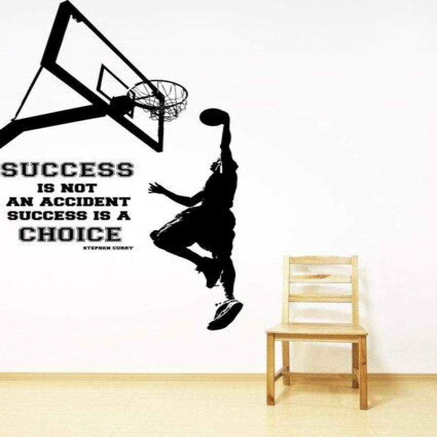 YOYOYU Wall Sticker Basketball Player Home Decoration Removebale Mural Poster