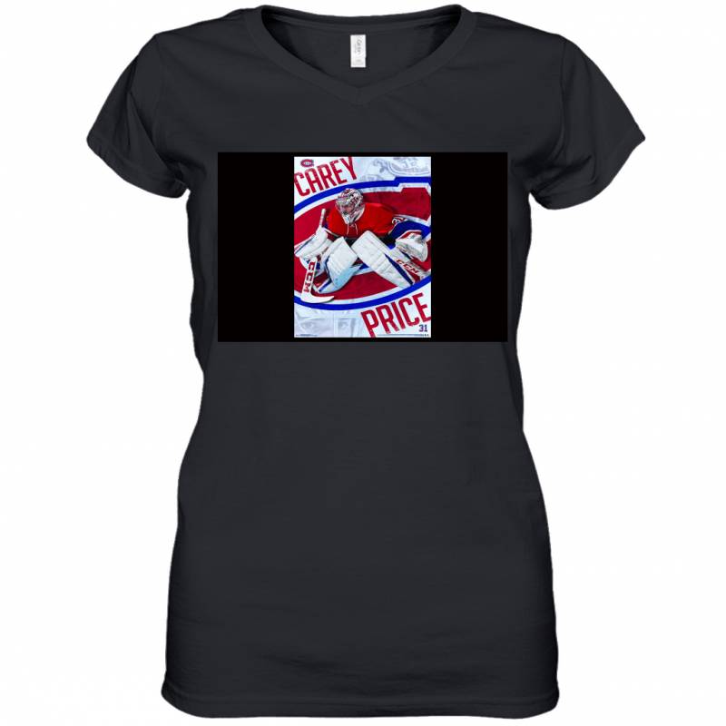 International Wall Poster Montreal Canadiens Carey Price Women’s V-Neck T-Shirt