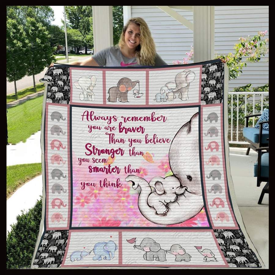 Fleece Elephant Blanket – Always Remember V2 Fleece Blanket Christmas Gift Ideas