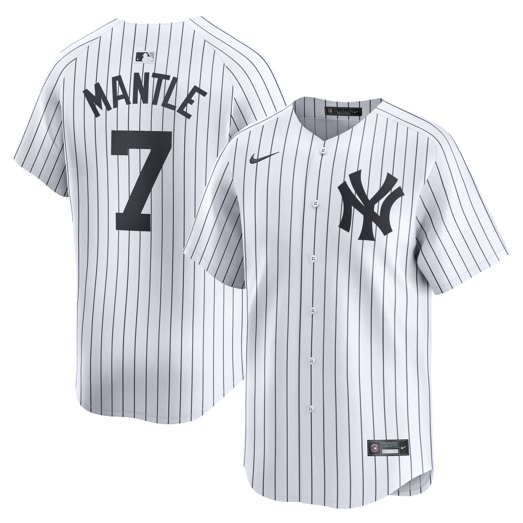 Mickey Mantle New York Yankees Home Limited Player Jersey – White