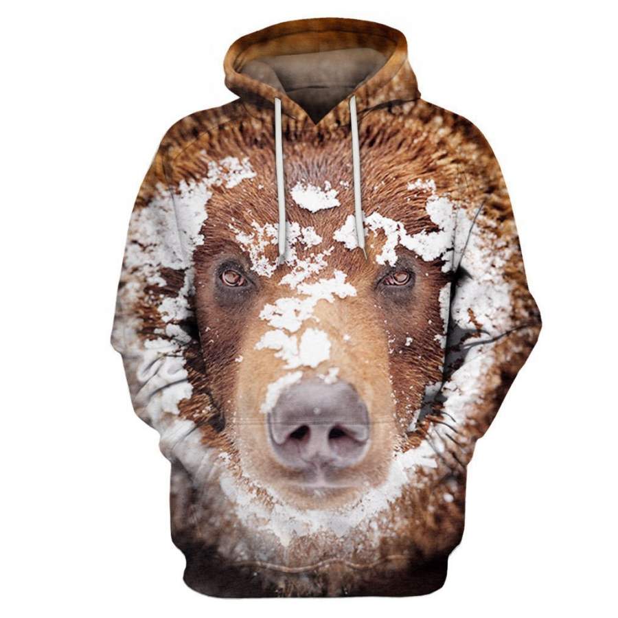 3D All Over Print Bear Hoodie