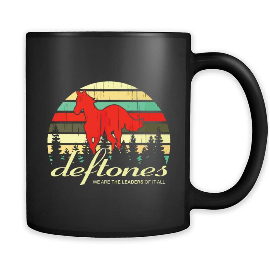 Deftones We Are The Leaders Of It All Horce Classic Vintage Retro Design – Full-Wrap Coffee Black Mug