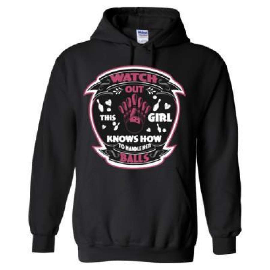 AGR Watch Out This Girl Knows How To Handle Her Balls – Heavy Blend™ Hooded Sweatshirt