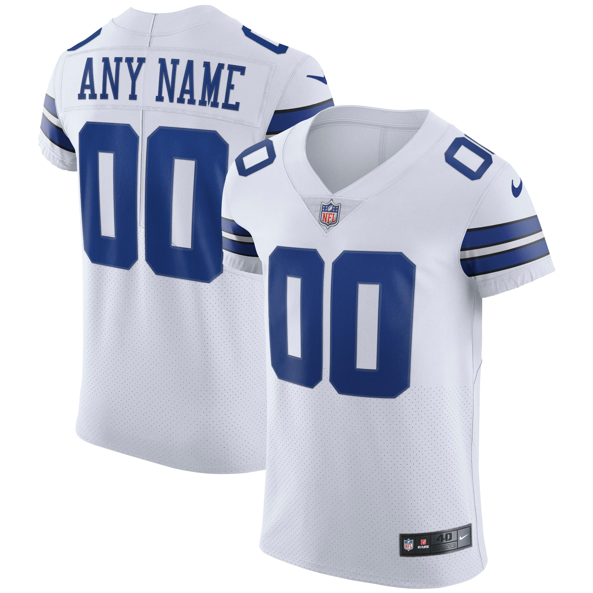 Dallas Cowboys Vapor Elite Custom Jersey – White