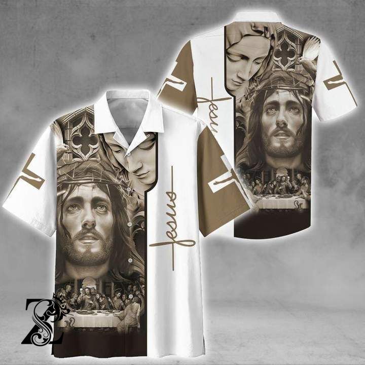 Zides-Sport Jesus Bless America Hawaiian Shirt