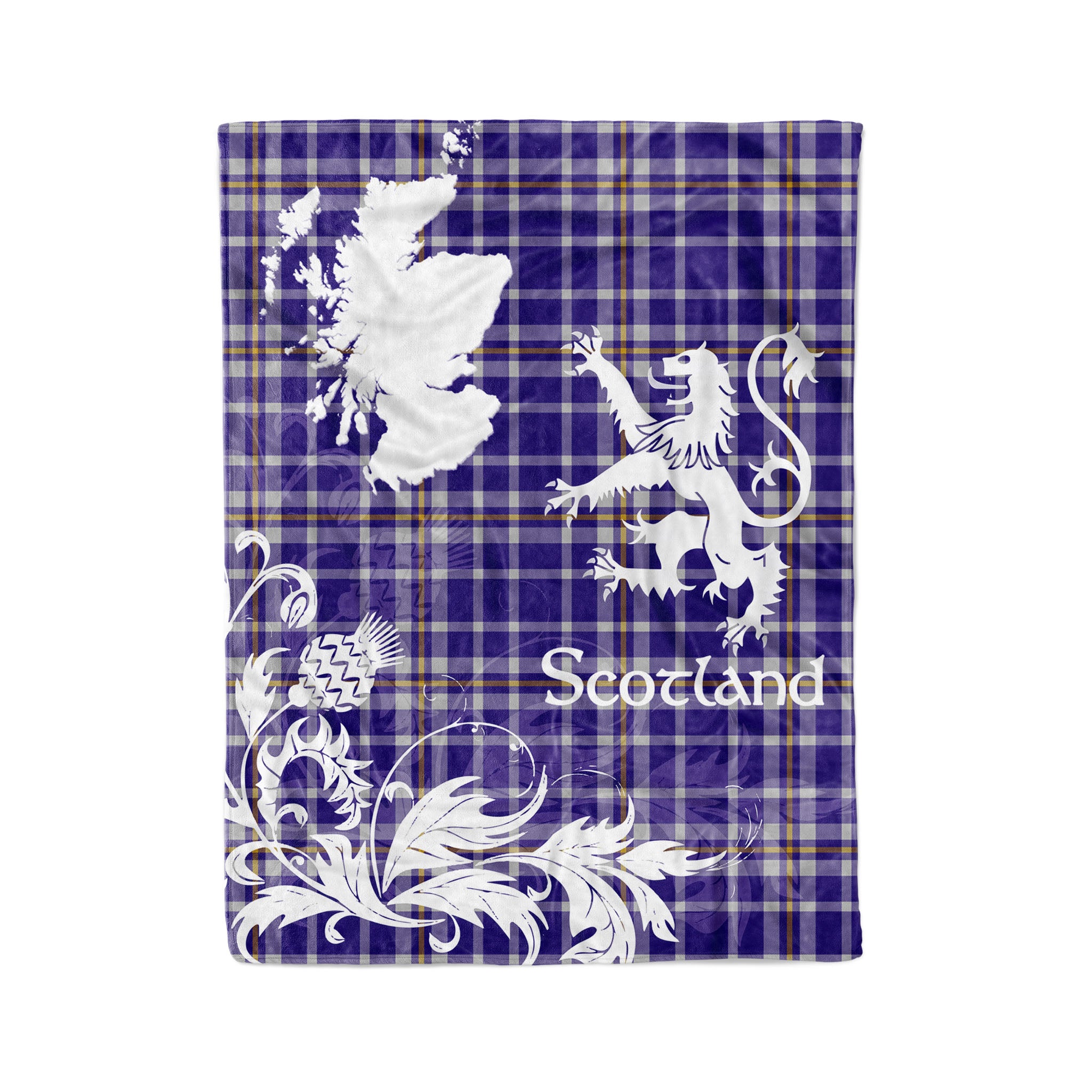 Tartan Plaid Fleece Blanket Tartan Blanket Thistle And Lion Scottish Clan Allardice Plaid Blanket