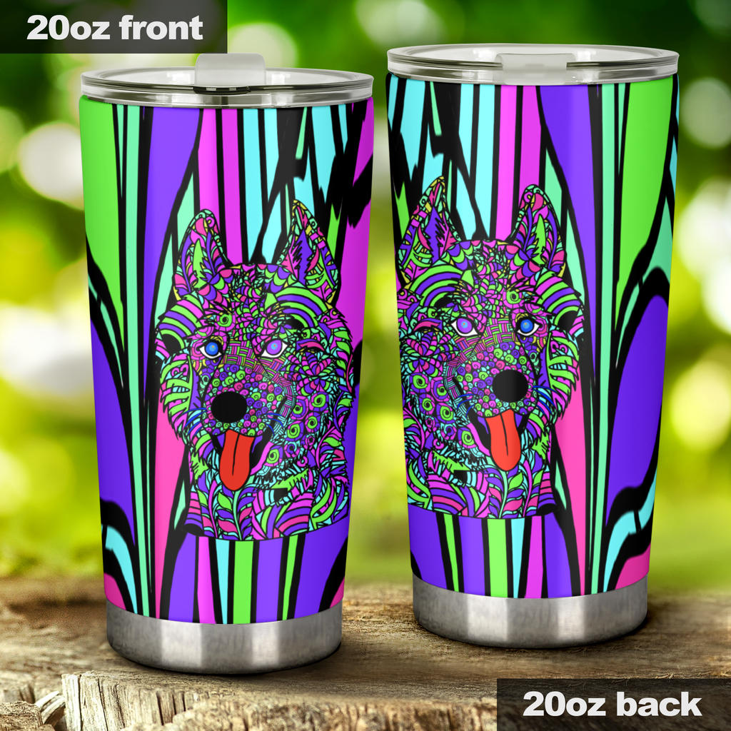Husky Design Double-Walled Vacuum Insulated Tumblers – Art By Cindy Sang – Jillnjacks Exclusive