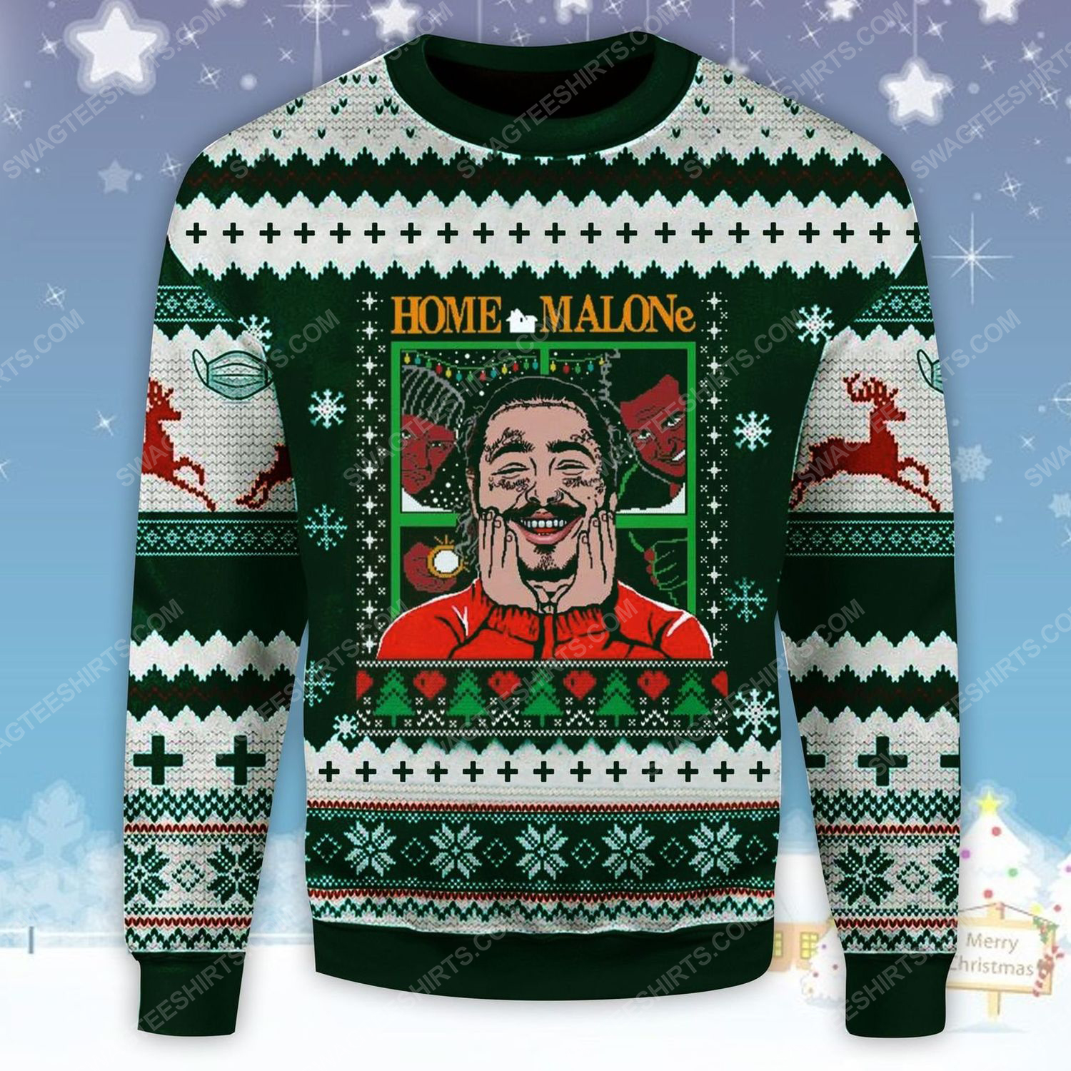 [Special Edition] Home Alone Post Malone Ugly Christmas Sweater – Maria