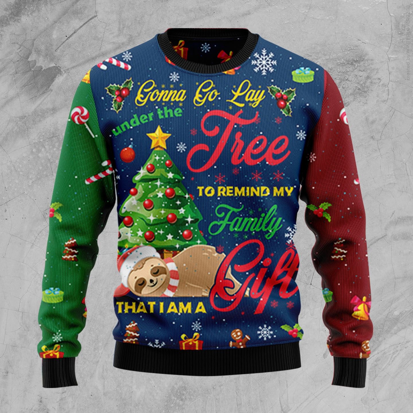 Sloth Gift Ugly Christmas Sweater | For Men & Women | Adult | Us4310