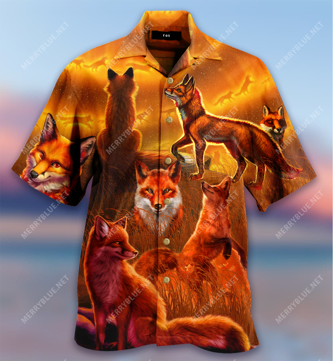 Fox Under The Moon Hawaii Shirt Ha108469