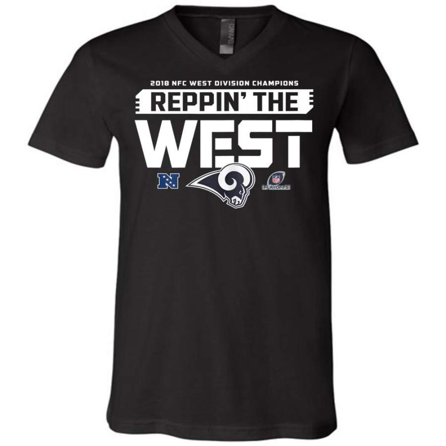 2018 nfc west division-champions los angeles rams Unisex V-neck