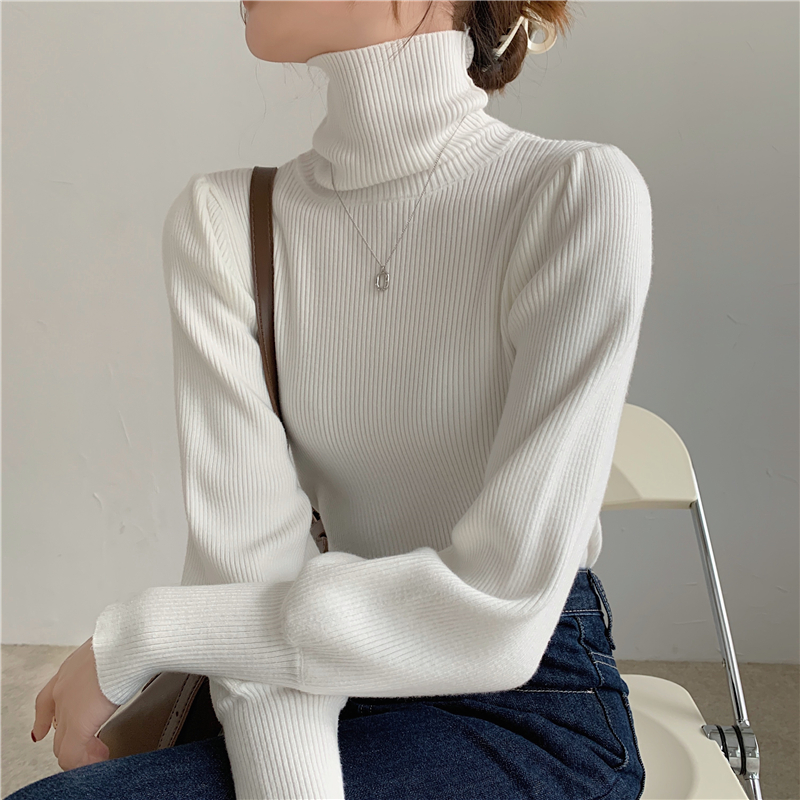 Women Turtleneck Thick Sweater Oversize Warm Pullovers Sweater Long Sleeve Korean 2022 Autumn Winter Loose Jumper Apricot Black alx