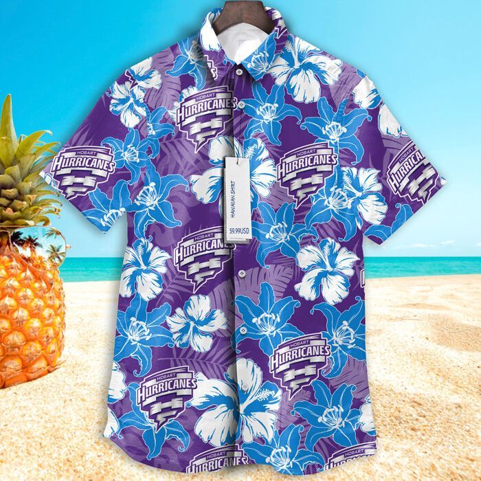 Hobart Hurricanes Hawaii Shirt Tropical Flower Short Sleeve Ha42718