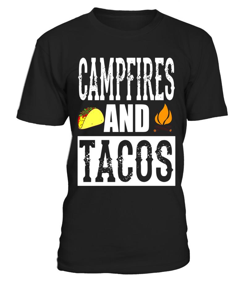 Campfires and Tacos Funny Taco Camping T-Shirt – Limited Edition T shirts C-UNE5D