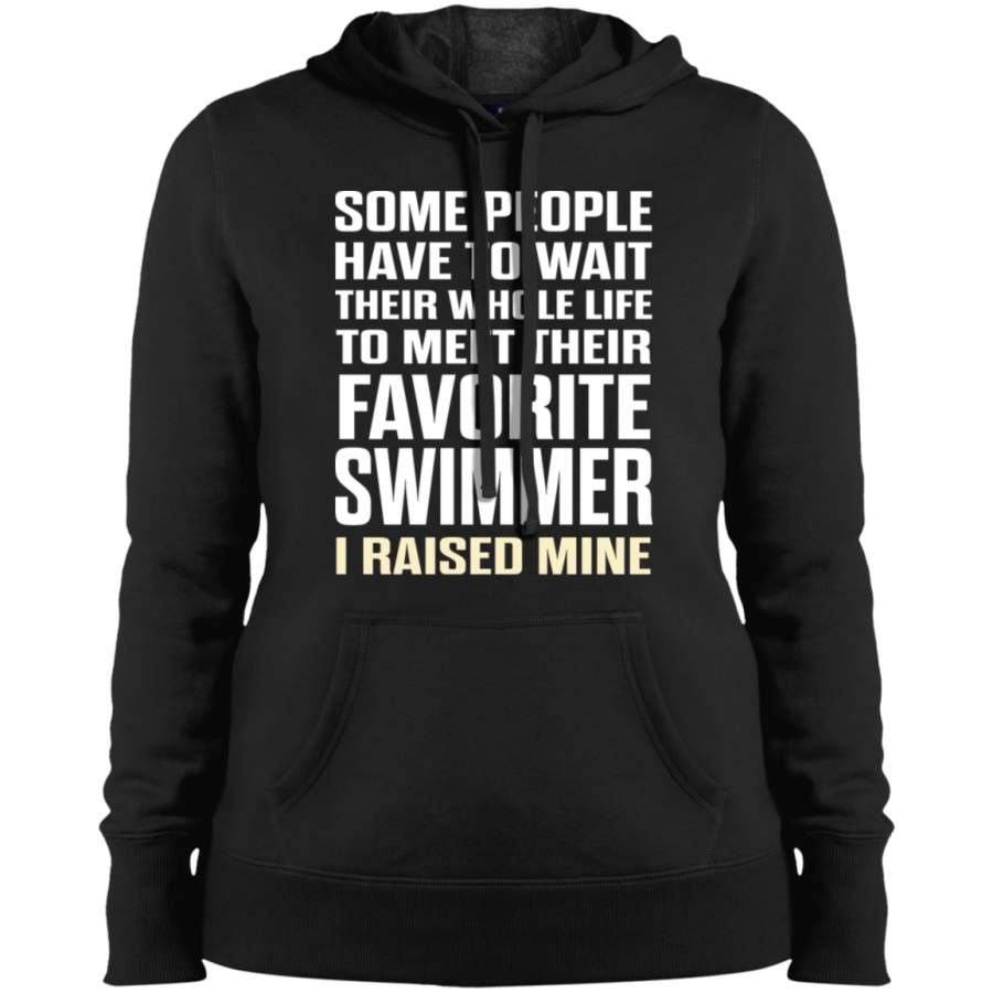 AGR Favorite Swimmer I Raised Mine Ladies’ Pullover Hooded Sweatshirt