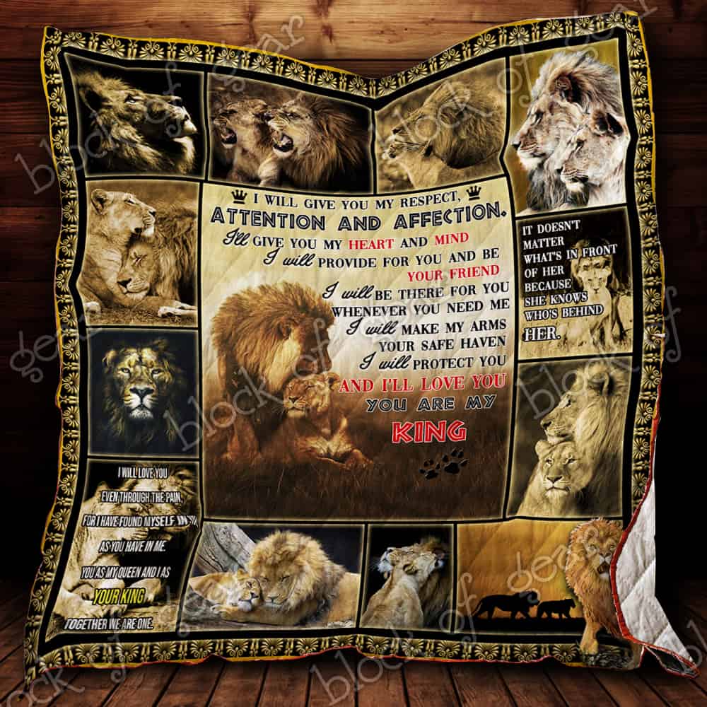 You Are My King Lion Couple Quilt P529