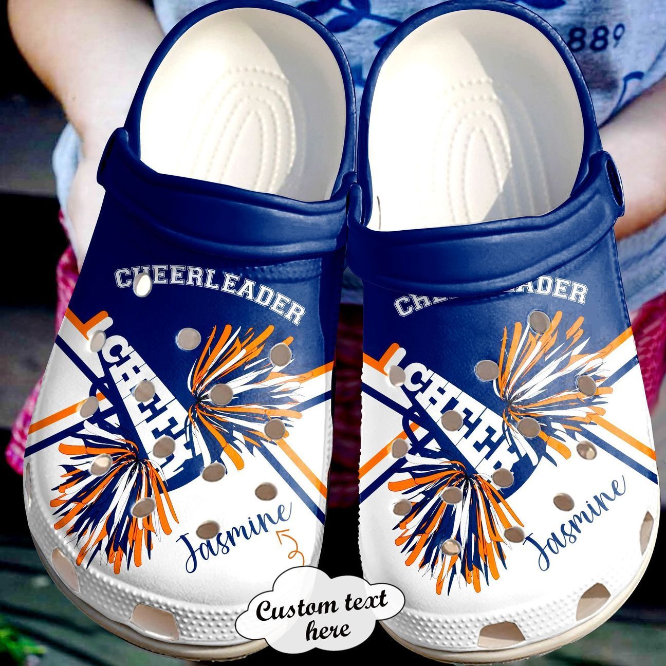 Cheerleader Personalized Clog, Custom Name, Text For Cheerleaders, Fashion Style For Women, Men, Kid, Print 3D