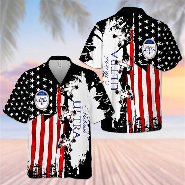 Michelob Ultra American Flag Hawaii Shirt Ha40761