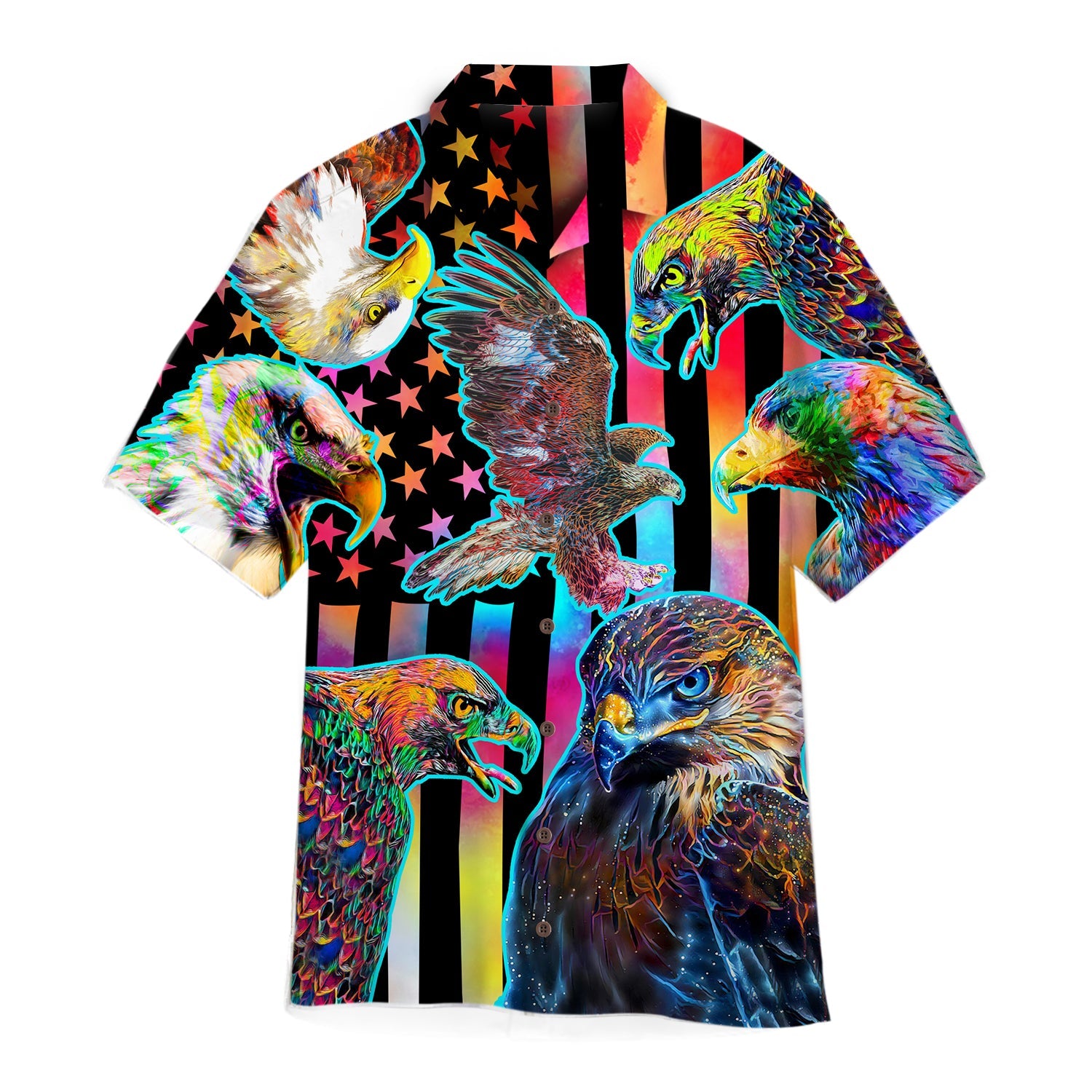 Of July Independence Day Colorful Eagles Hawaii Shirt For Men And Women Ha77065